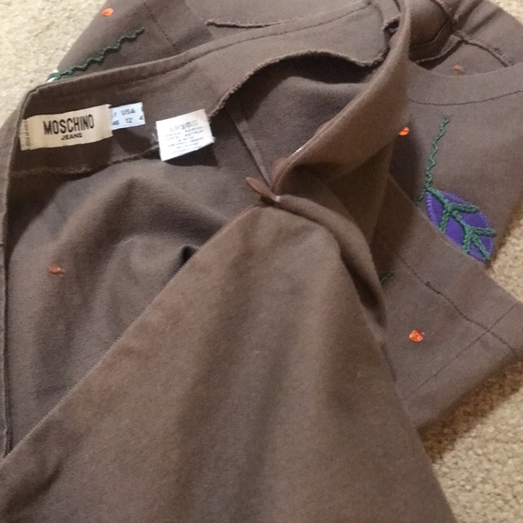 🌸NEW🌸 Moschino Cheap and Chic Vintage Rare Flower Sequin Skirt - Picture 11 of 16